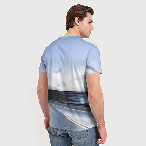 Мужская футболка Фура Вольво на трассе / 3D-принт – фото 4