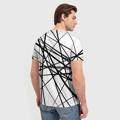 Мужская футболка Пересечение линий / 3D-принт – фото 4