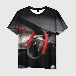 Мужская футболка Ситроен - салон - Steering wheel