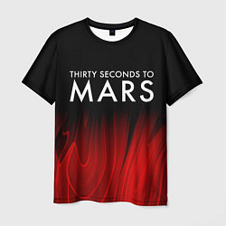 Мужская футболка Thirty Seconds to Mars red plasma