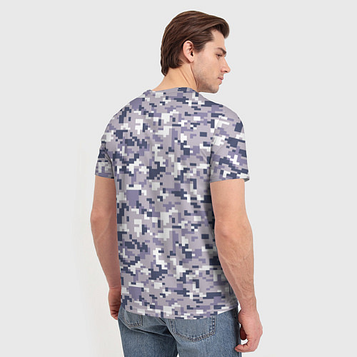 Мужская футболка Камуфляж ACUpat серый пиксель / 3D-принт – фото 4