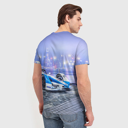 Мужская футболка Спортивная бэха в городском пейзаже / 3D-принт – фото 4