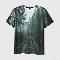 Мужская футболка Дорога в лес