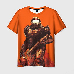 Мужская футболка Думгай с головой - Doom