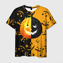 Мужская футболка Тыква на Хэллоуин