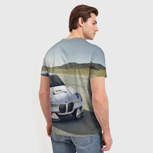 Мужская футболка Спортивная бэха на гоночной трассе / 3D-принт – фото 4
