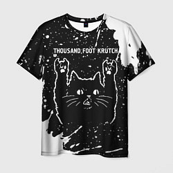 Мужская футболка Группа Thousand Foot Krutch и рок кот