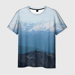 Мужская футболка Кавказские горы