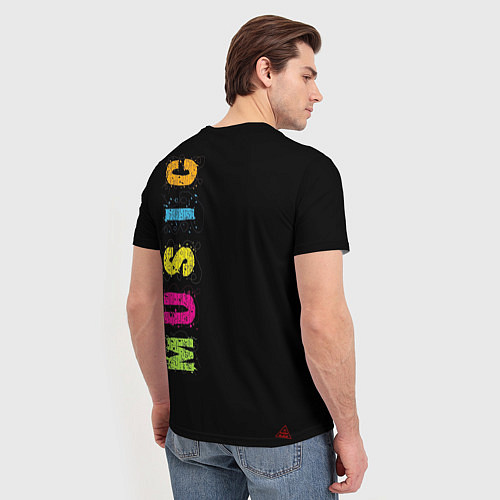 Мужская футболка Music разноцветная музыка / 3D-принт – фото 4