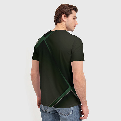 Мужская футболка Коллеи в ромбе / 3D-принт – фото 4
