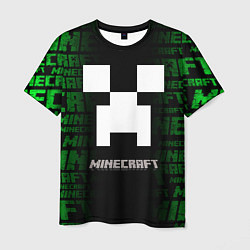 Мужская футболка Minecraft - green creeper