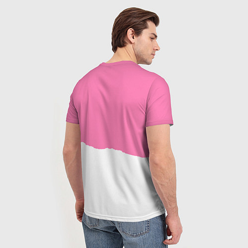 Мужская футболка Stray Kids pink and white / 3D-принт – фото 4