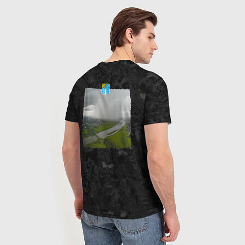 Мужская футболка Советск - каланча - на черном фоне / 3D-принт – фото 4