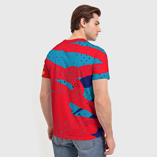 Мужская футболка Красочные пятна / 3D-принт – фото 4