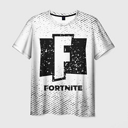 Мужская футболка Fortnite с потертостями на светлом фоне