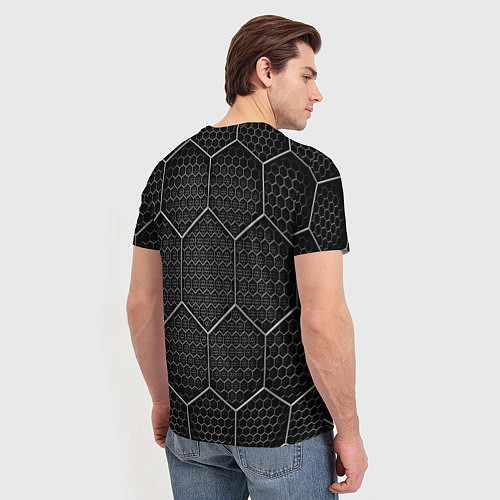 Мужская футболка Стальные соты / 3D-принт – фото 4