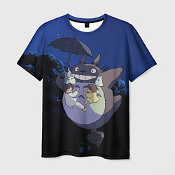 Футболка мужская Night flight Totoro, цвет: 3D-принт