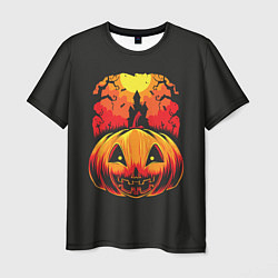 Мужская футболка Тыква на Хэллоуин