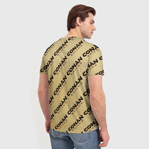 Мужская футболка Конан эксайлс узор / 3D-принт – фото 4