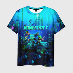 Мужская футболка Minecraft water