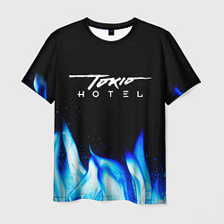 Футболка мужская Tokio Hotel blue fire, цвет: 3D-принт