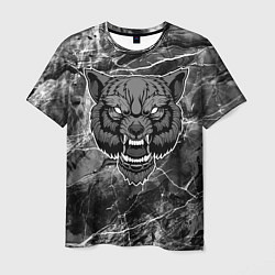 Мужская футболка Злой серый волк