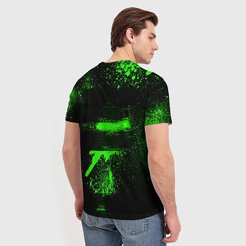 Мужская футболка Slipknot зеленый козел / 3D-принт – фото 4