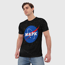 Футболка мужская Марк Наса космос, цвет: 3D-принт — фото 2