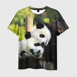 Мужская футболка Влюблённые панды