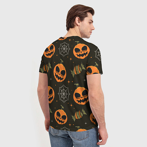 Мужская футболка Хэллоуин тыквы / 3D-принт – фото 4