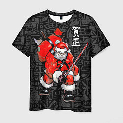 Мужская футболка Santa Claus Samurai