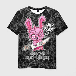 Мужская футболка Кролик зомби - следуй за кроликом