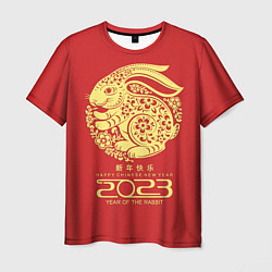 Мужская футболка 2023 year of the rabbit, happy chinese new year