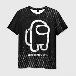 Мужская футболка Among Us с потертостями на темном фоне