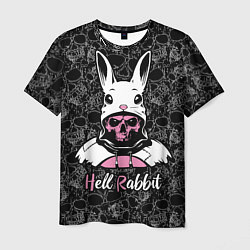 Мужская футболка Hell rabbit, year of the rabbit