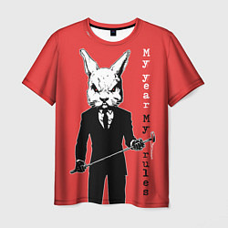 Мужская футболка Dangerous rabbit, my year - my rules