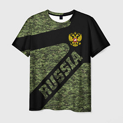 Мужская футболка Камуфляж - RUSSIA