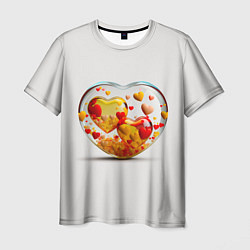 Мужская футболка Влюблённые сердца - сувенир