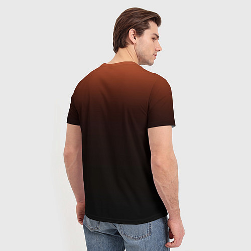 Мужская футболка Благородный коричневый градиент / 3D-принт – фото 4
