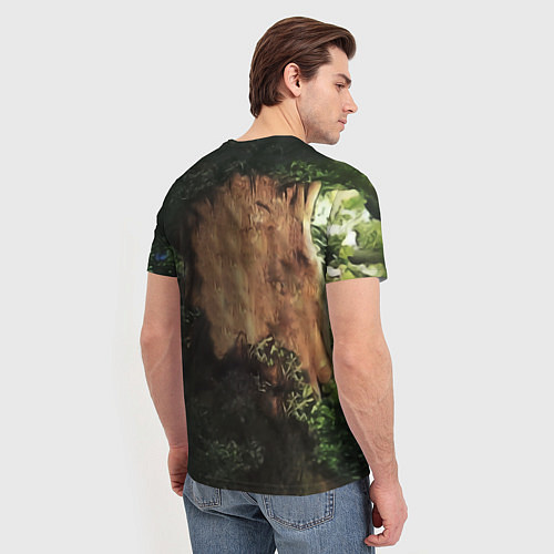 Мужская футболка Дерево с лицом мем Мудрое дерево / 3D-принт – фото 4