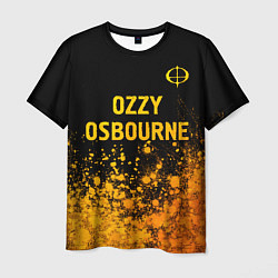 Мужская футболка Ozzy Osbourne - gold gradient: символ сверху