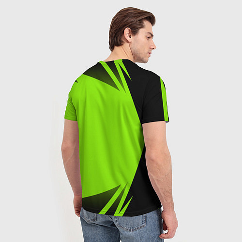 Мужская футболка Slipknot green / 3D-принт – фото 4