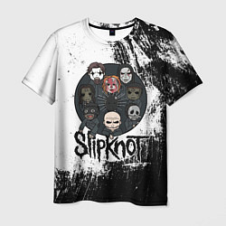 Мужская футболка Slipknot black and white