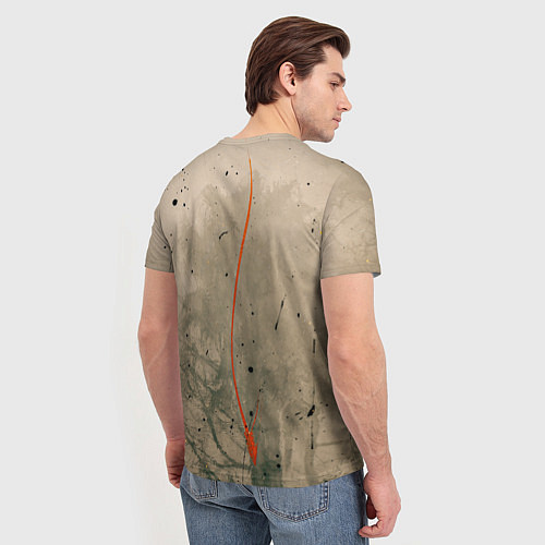 Мужская футболка Тёмное дерево, туман и краски / 3D-принт – фото 4