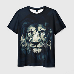 Мужская футболка Голова царя-зверей льва