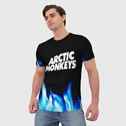 Футболка мужская Arctic Monkeys blue fire, цвет: 3D-принт — фото 2