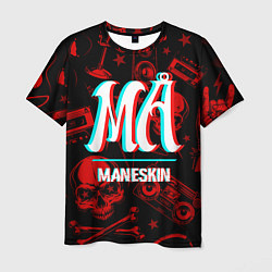 Мужская футболка Maneskin rock glitch