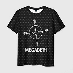 Мужская футболка Megadeth glitch на темном фоне