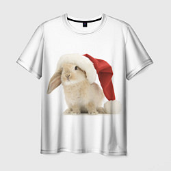 Мужская футболка Новогодний кролик - 2023