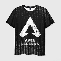 Мужская футболка Apex Legends с потертостями на темном фоне